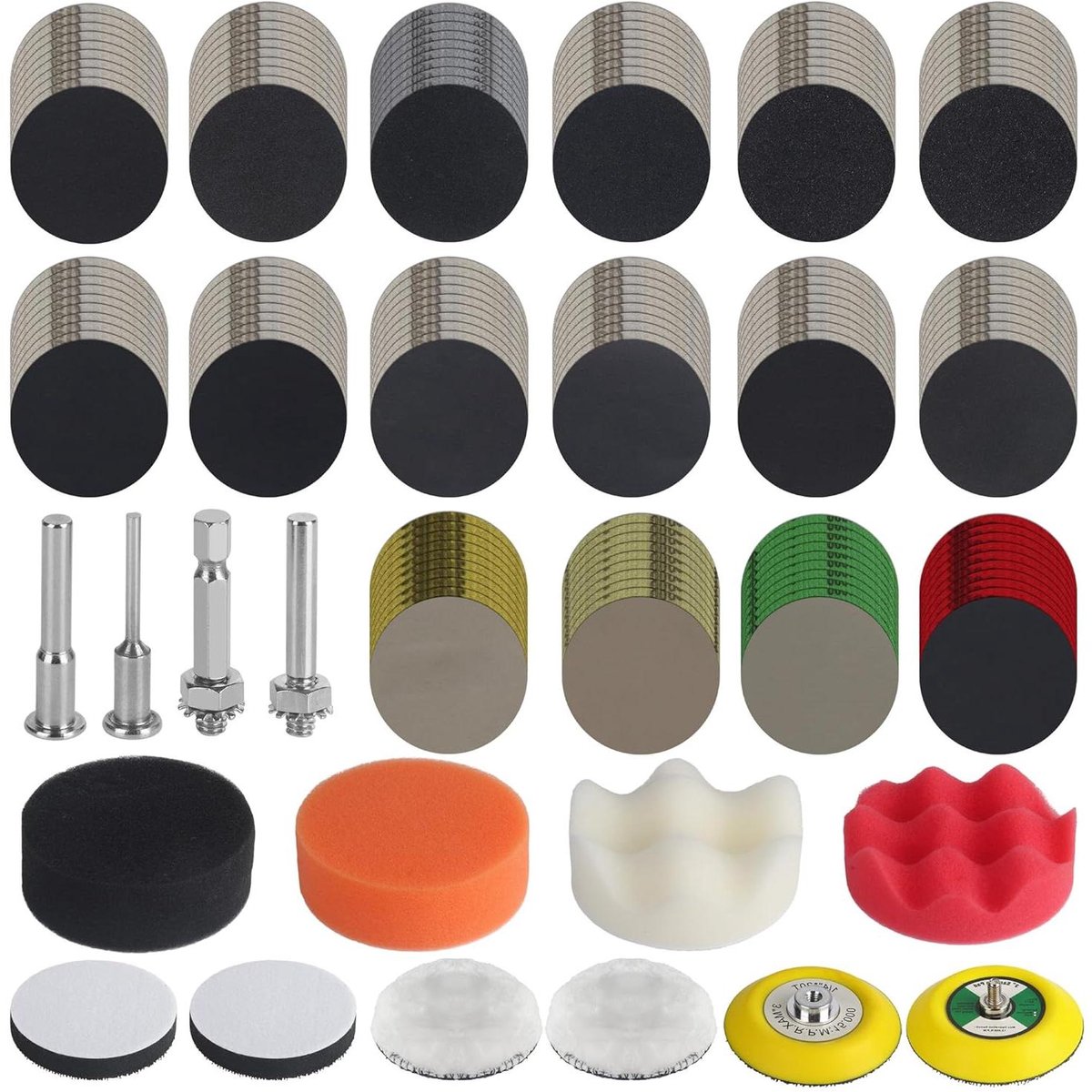 Koplamp Polijstset - Schuurpapier Set - Auto Herstellen - 174 Delig - 75 mm - Grijs