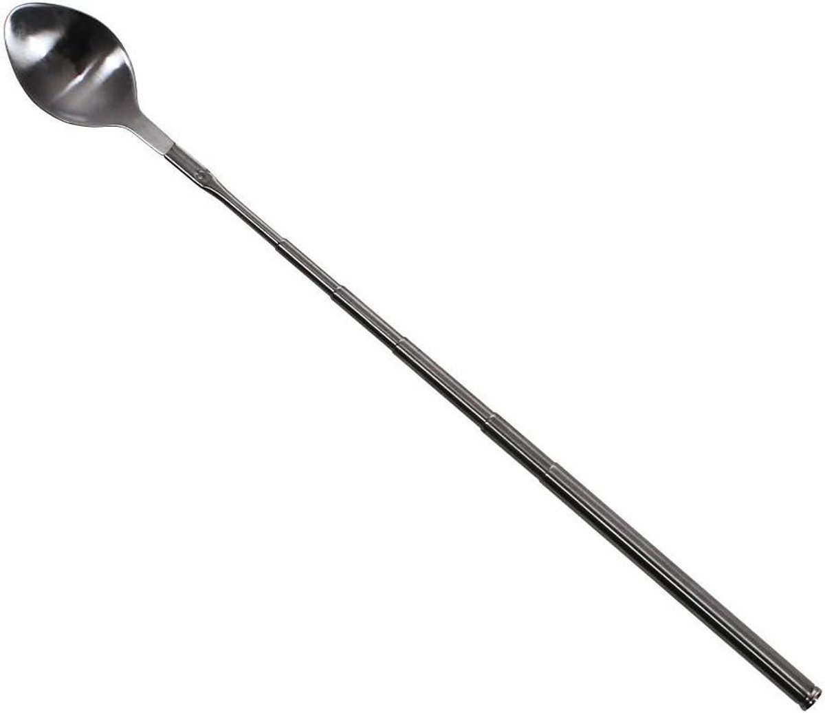 Telescopische Lepel - Uitschuifbare Lepel - Buffet Eten - Verstelbare Lengte - 63 cm - Zilverkleurig