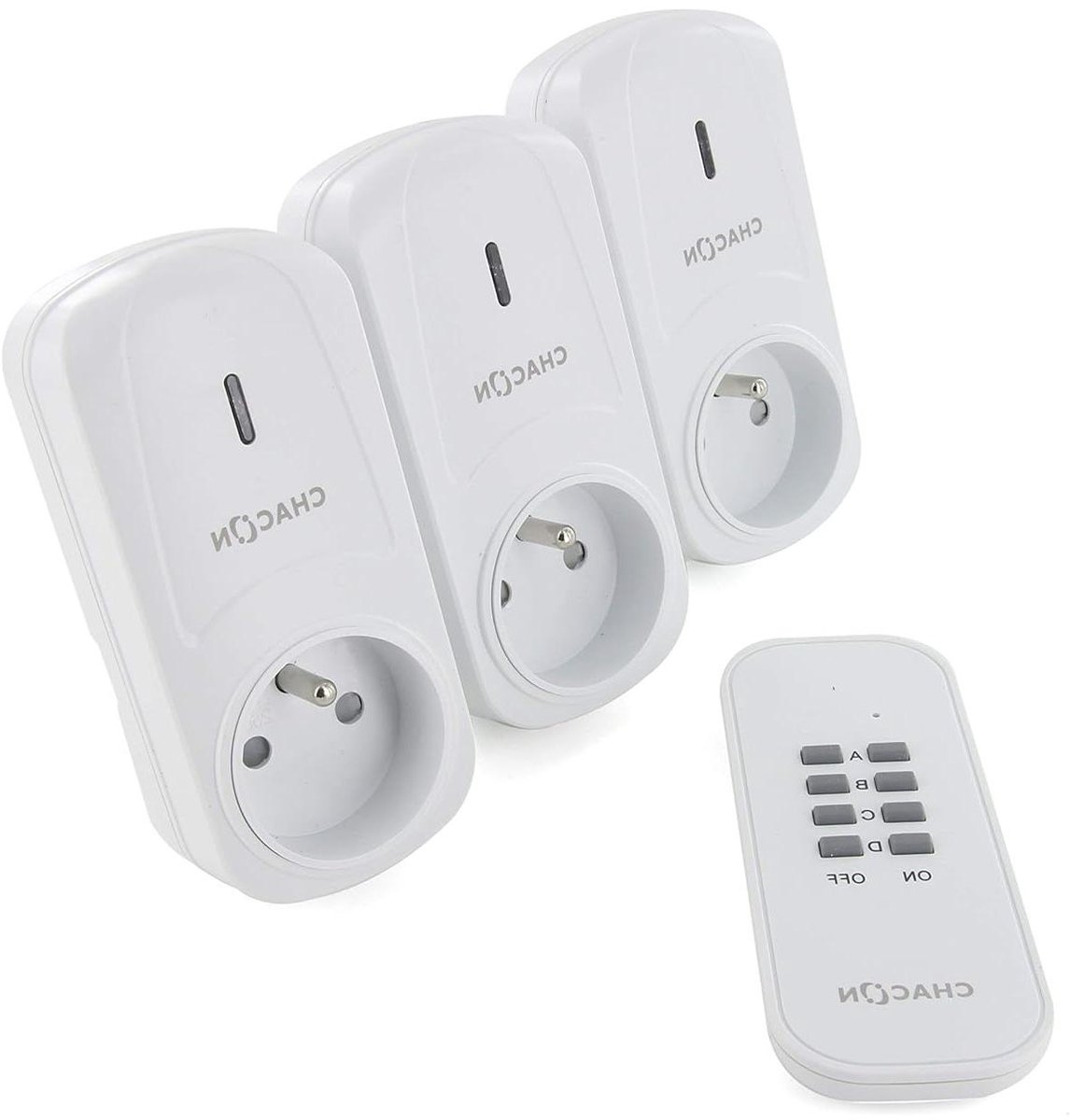 Afstandsbedieningscontactdozen - Draadloze stopcontacten - Apparaten schakelen - Set van 5 - 30 meter bereik - Wit
