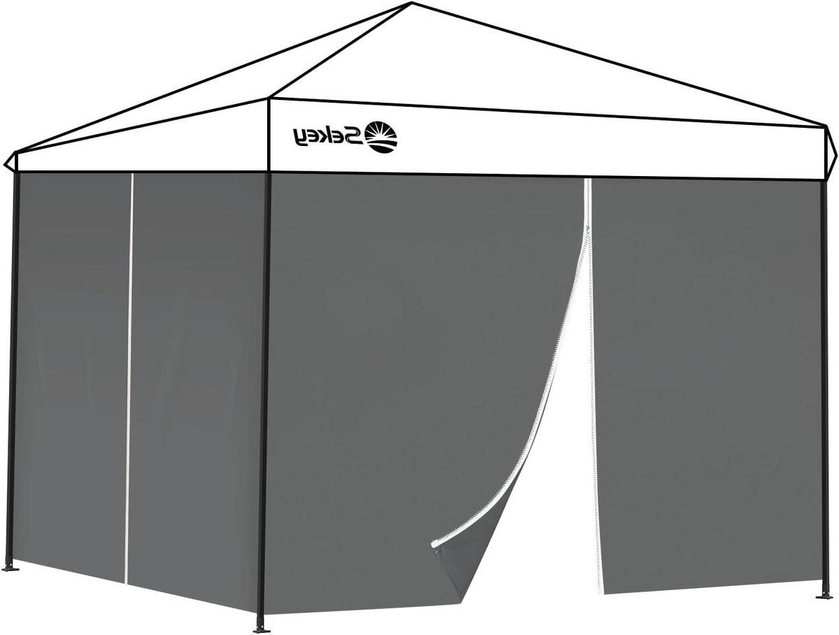 Paviljoen Zijpanelen - Tent Wanden - Feest Bescherming - Met Ritssluiting - 290 x 200 cm - Grijs