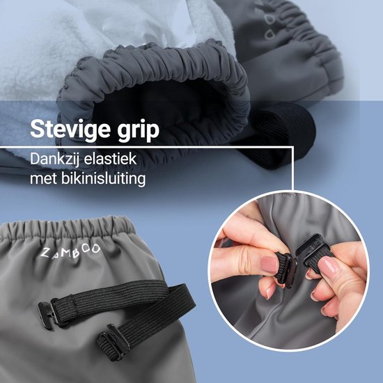 Fleece Overschoenen - Baby Schoentjes - Buiten Spelen - Waterdicht Met Gelaste Naden - Tot 18 Maanden - Grijs — afbeelding 4