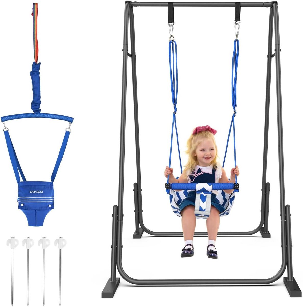 Babytrui en Schommel - Peuterschommel Jumper - Binnen en Buiten Spelen - Opvouwbare Standaard