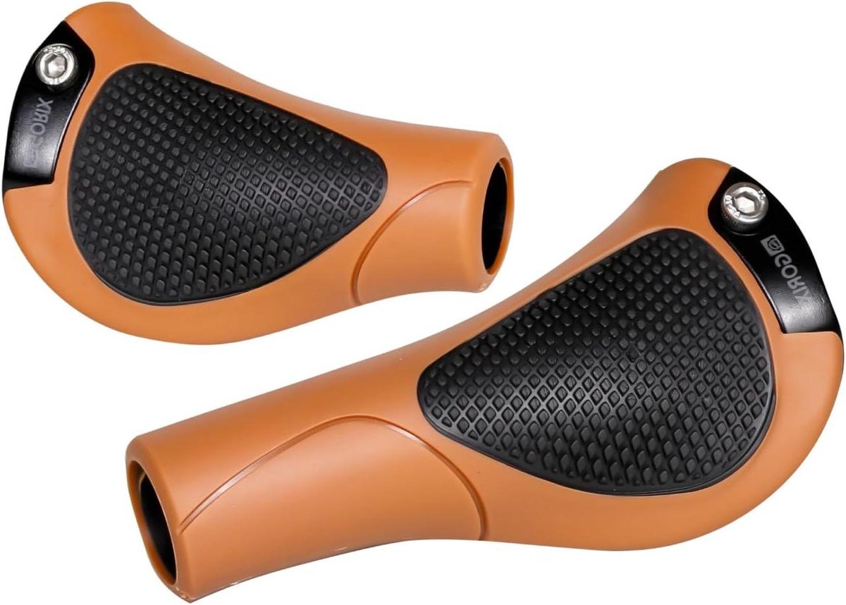 Fiets Handgrepen - Stuur grips Fietshandvatten - Comfortabel Fietsen - Ergonomische Vorm - 130x100mm - Bruin