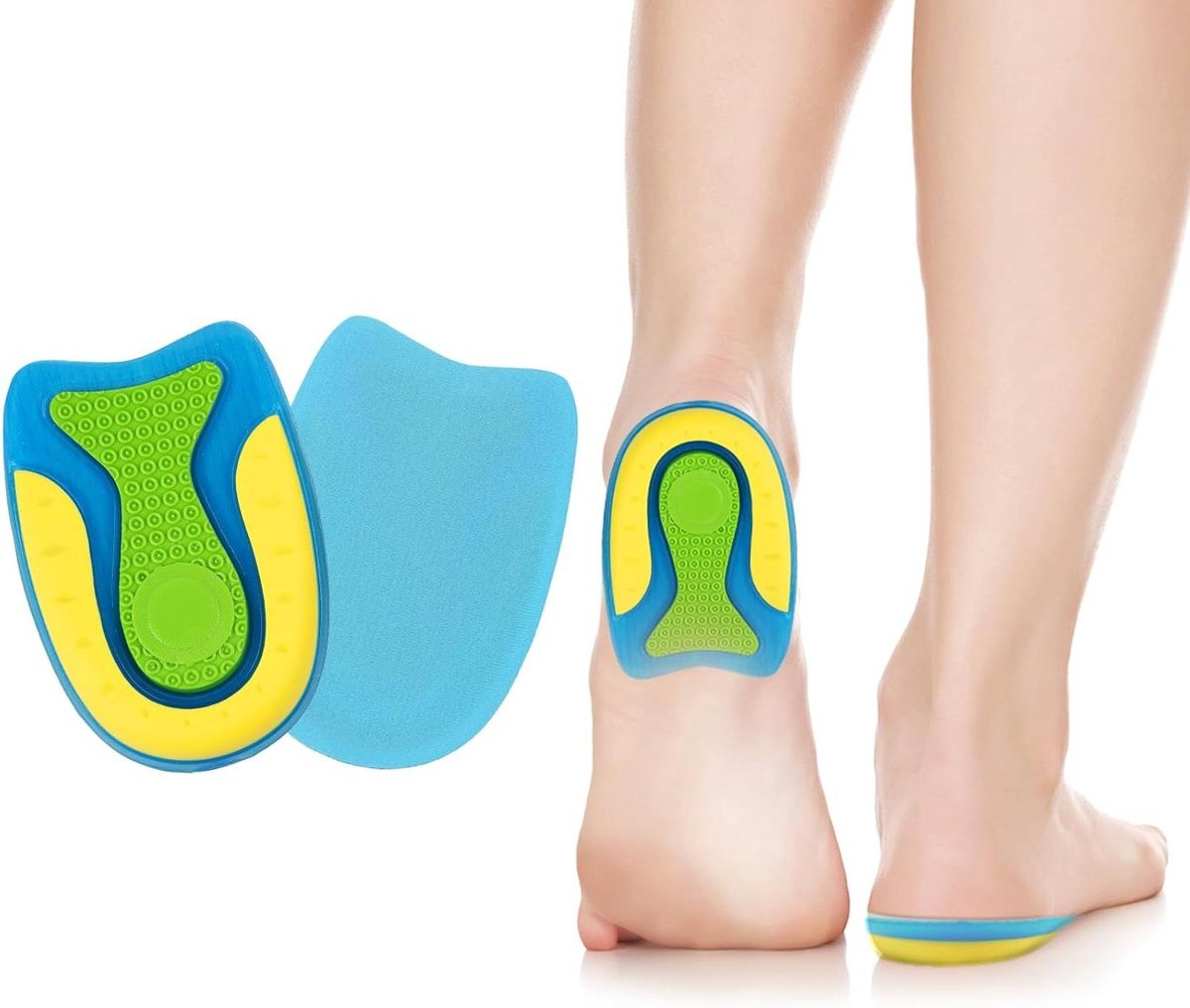 Hiel Beschermers - Hiel Cups - Pijnverlichting Voeten - Orthopedische Steun - 1 Paar L - Transparant