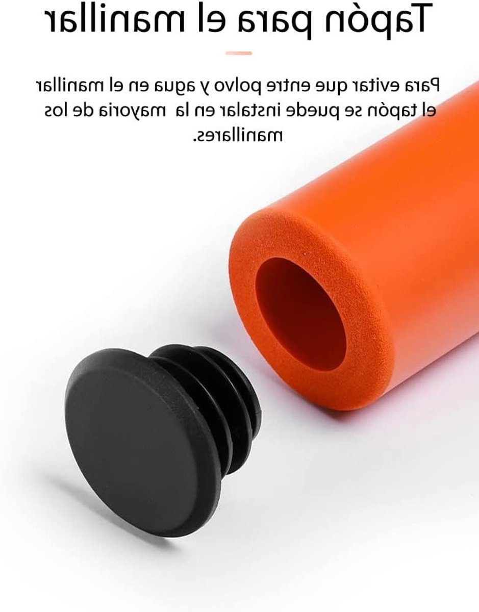 Fietshandgrepen - MTB handvatten - Comfortabel fietsen - Schokabsorberend siliconenschuim - 2 stuks - Oranje