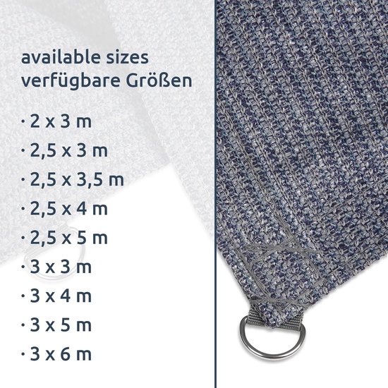 Voortent Tapijt - Outdoor Kleed - Kamperen en Tuin - Ademend en Waterdoorlatend - 250 x 400 cm - Blauw Grijs — afbeelding 2