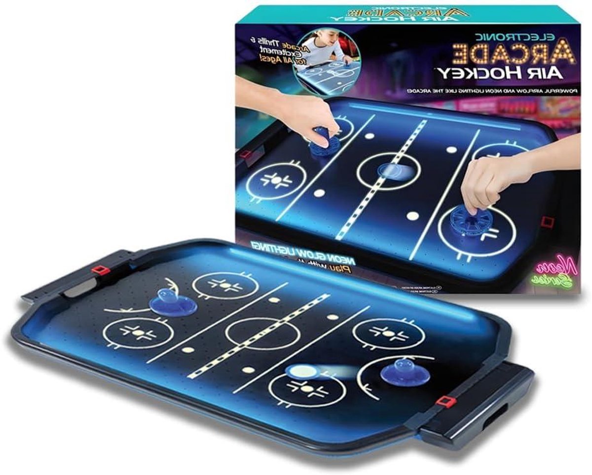 Elektronische Air Hockey Tafel - Mini Air Hockey Tafel Air Hockey - Gezinsspel - Variabel Luchtstroomsysteem