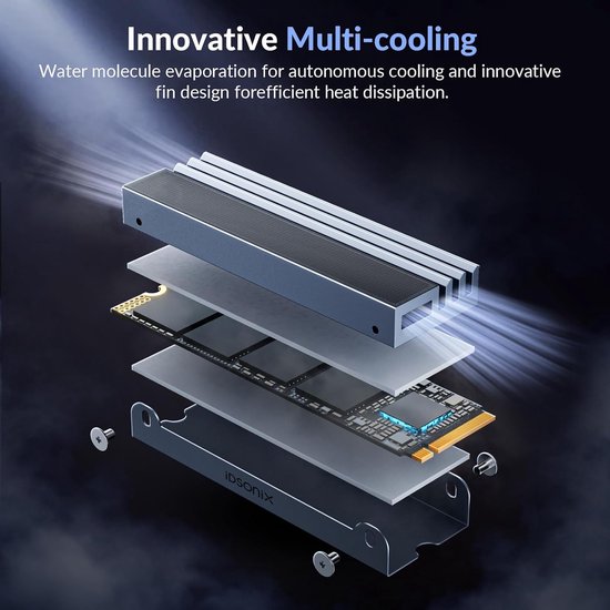 Interne SSD - NVMe SSD M.2 Opslag - Snelle Data Overdracht - PCIe 4.0 Interface - 2TB - Grijs — afbeelding 5