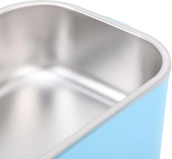 Geïsoleerde Koelbox - Lunchbox Roestvrij Staal - Buiten Kamperen - Langdurig Versheidsslot - 3 Delig - Blauw — afbeelding 3