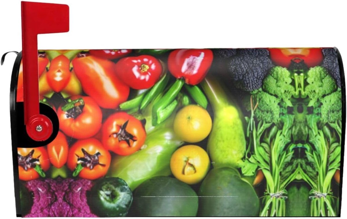 Brievenbus Covers - Brievenbus Decoratie - Tuin Decoratie - Magnetische Bevestiging - 51 x 45 cm - Groenten Fruit