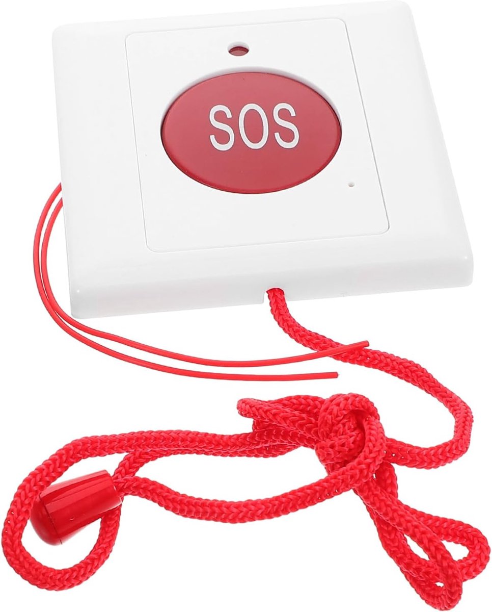 Noodoproepknop - Hulpknop Senioren - Snelle Hulp - Muurbevestigbaar - 85 cm - Wit