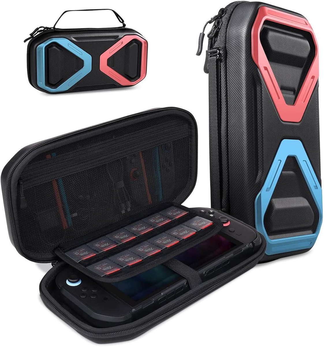 Supcase geschikt voor Nintendo Switch 2 Beschermhoes - Case voor Console, Joy‑Cons & Games – Met Waterafstotende Buitenkant & Opbergvakken