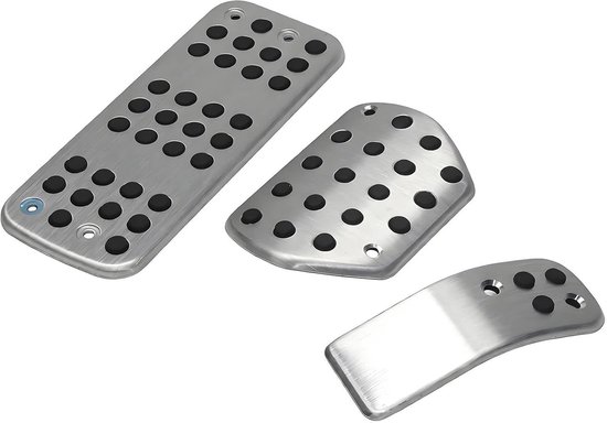 Pedaalhoezen Set - Auto Pedaal Covers - Verbeter Rijervaring - Verhoogt Grip - 3 Delig - Zilver — afbeelding 4