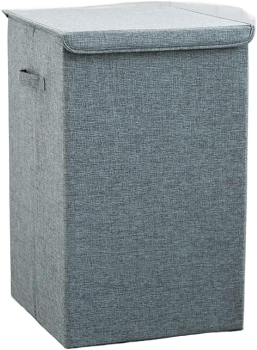 Wasmand Opvouwbaar - Opbergbak Deksel - Kamer Opruimen - Met Handgrepen - 13.3*13.3*22in - B