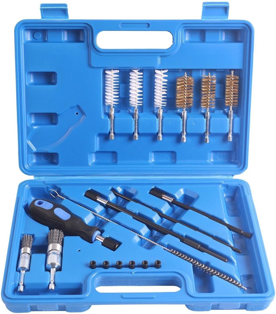 Injector Reinigingsset - Motor Onderhoud - Auto Reparatie - 19 Delige Kit - 33.5 cm - Grijs