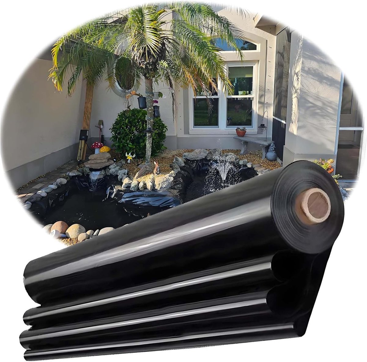 Vijverfolie EPDM - Waterdicht Membraan - Waterpartijen Maken - UV-bestendig - Meerdere Mat