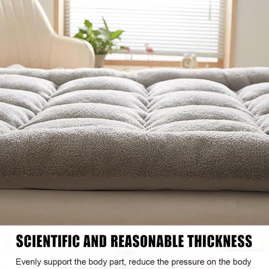 Japanse Futonmatras - Vloermatras Oprolbaar - Comfortabel Slapen - Ergonomisch Lichaamsaanpassing - 120x200cm - One Color — afbeelding 5