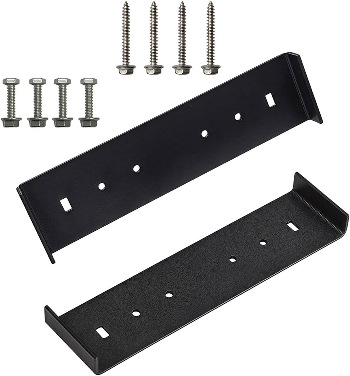 Brievenbus Ondersteuning Beugels - Montage Hardware - Brievenbus Bevestigen - Stevige Ijzeren Constructie - Voor 8 Inch Brievenbussen - Zwart