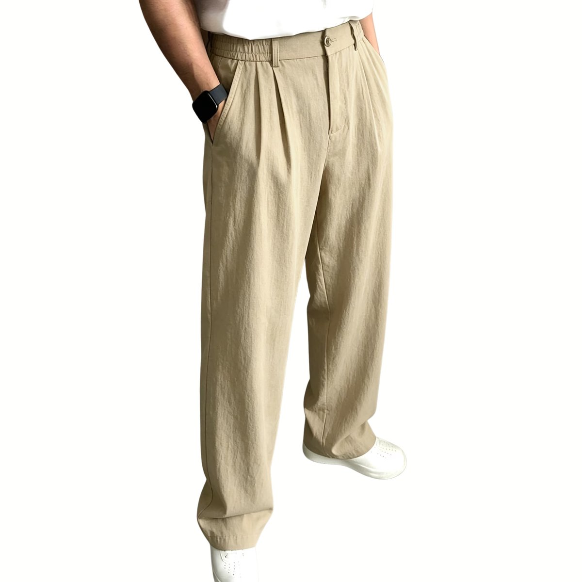 Currero Linnen Broek Heren - Zomerbroek - Volwassenen - Lange Broek - Pantalon - Strandbroek - Zomer - Ibiza Stijl - Khaki L