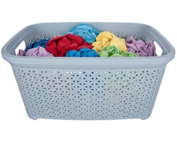 Storage Solutions wasmand - 35 liter - blauw - 54 x 37 x 26 cm - Kunststof - Draagmand
