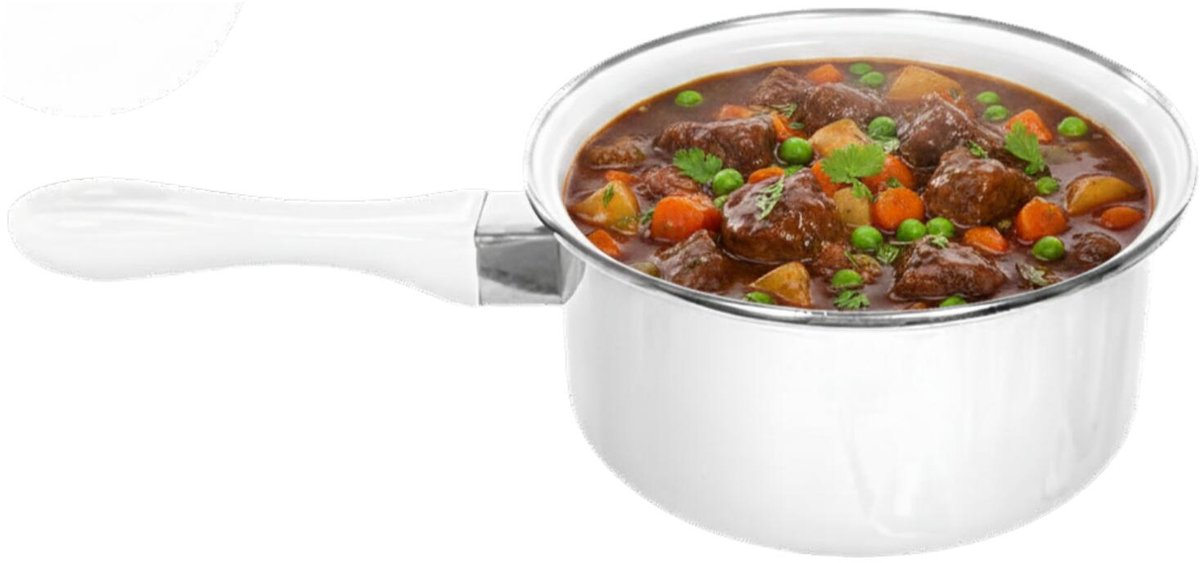 Alessandro Steelpan Cuisine - D16 cm - 1.5 liter - sauspan/juspan - keuken pannen - wit