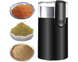 Elektrische Koffiemolen - Bonenmaler Keuken - Verse Koffie Malen - Doorzichtig Deksel - 9.2x9.2x17.2cm - Zwart