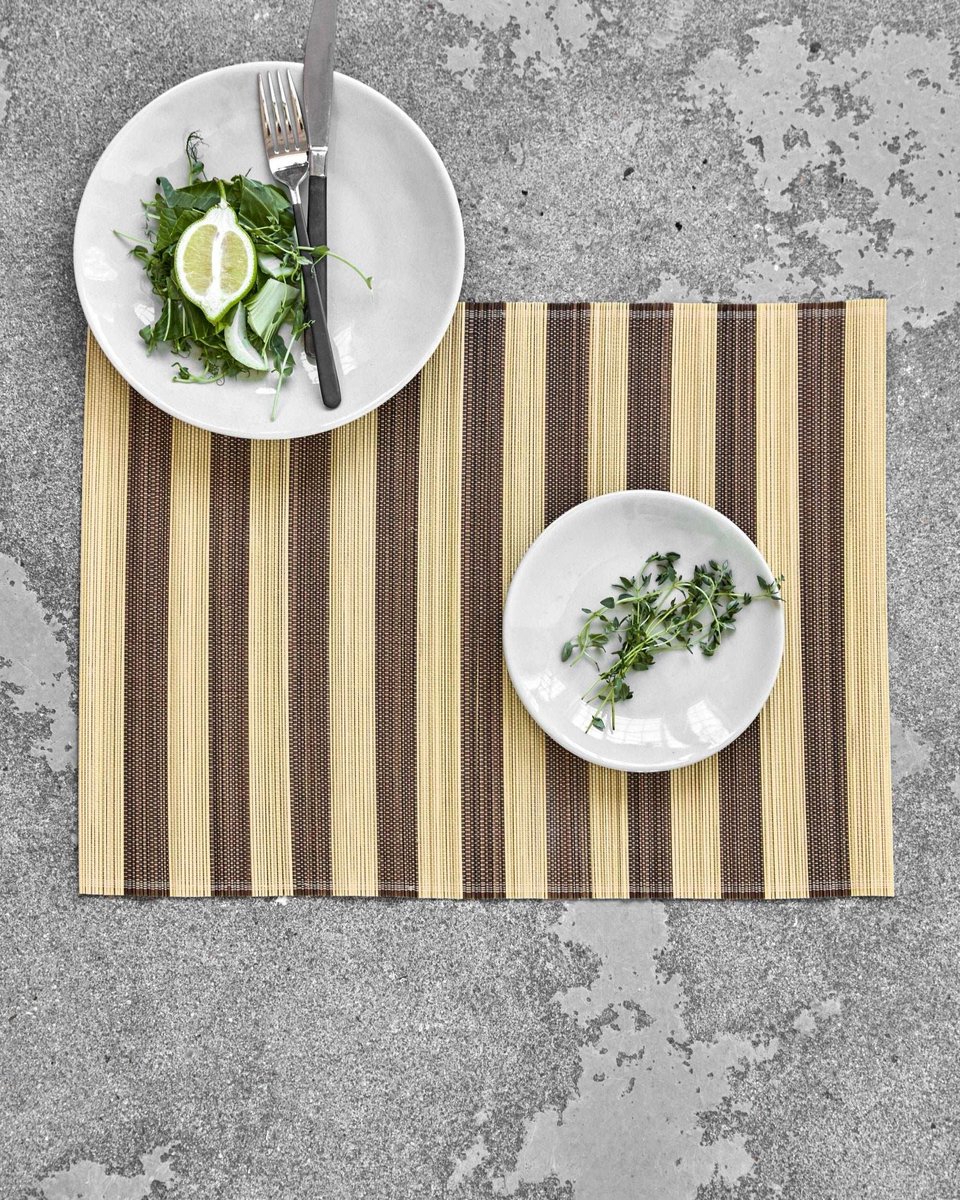 House Doctor Placemat Rayas bruin - 4 stuks