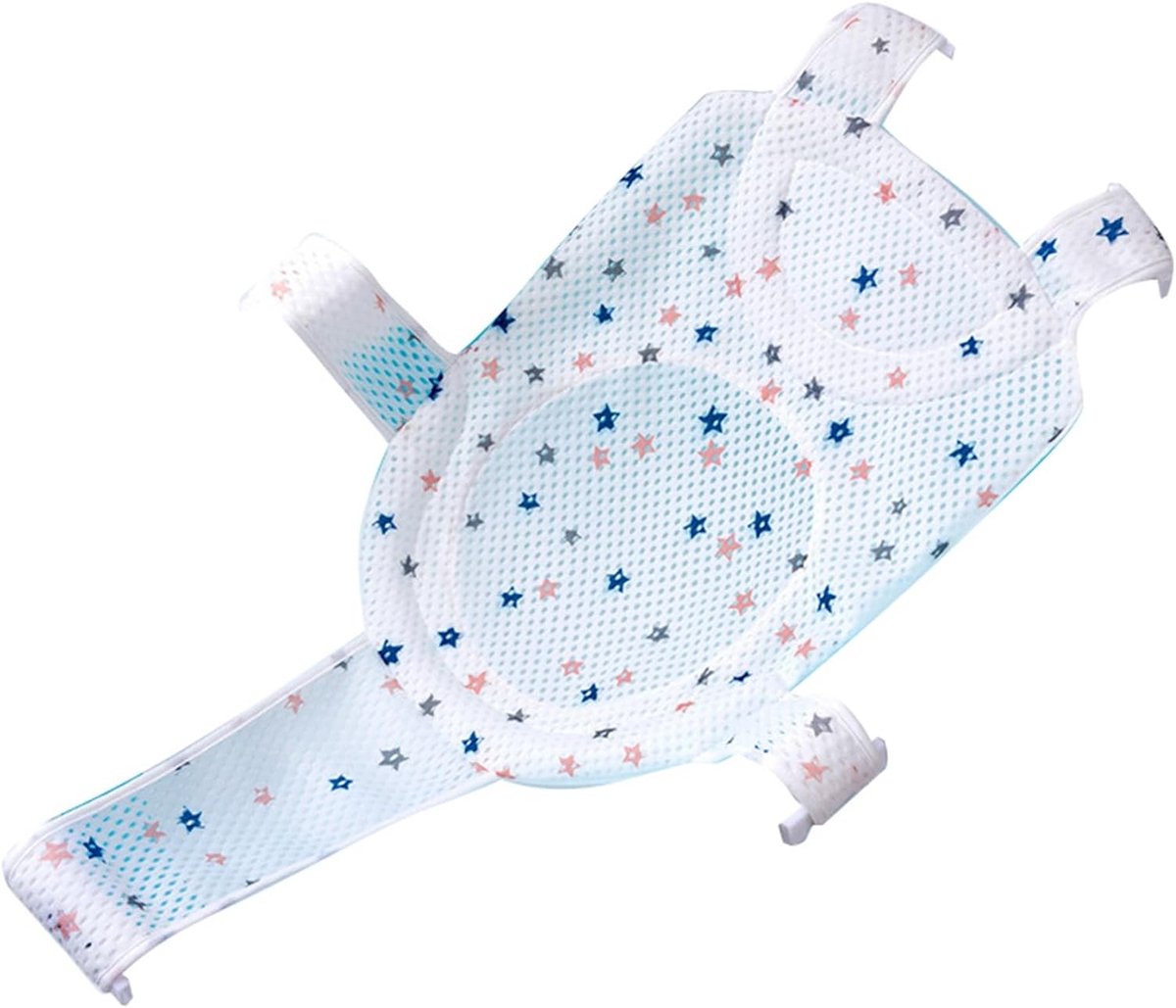 Babybadnet - Badondersteuning Pasgeboren - Veilig Baden - Verstelbare Bandjes - 30 x 23 x 2 cm - Ster