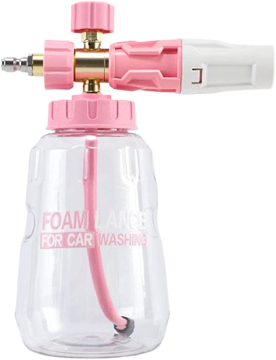 Schuimspray Handpomp - Hogedrukschuimspuitfles - Efficiënte Reiniging - Adaptieve Schuimafpassing - 1 liter - Roze