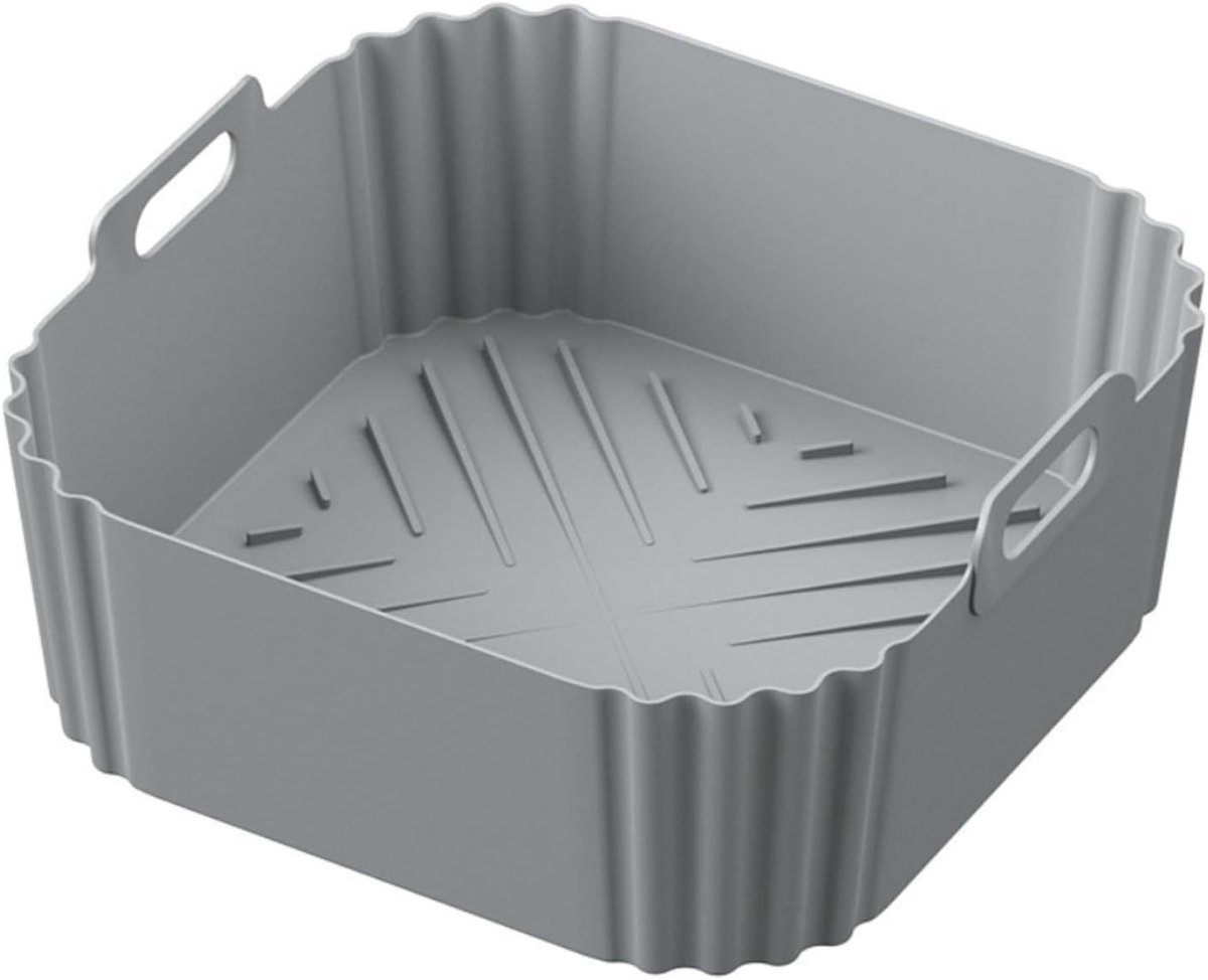 Airfryer Siliconen Bakje - Airfryer Bakvorm - Gezond Koken - Verhoogd 9.5cm Ontwerp - 24 x 19 x 2 cm