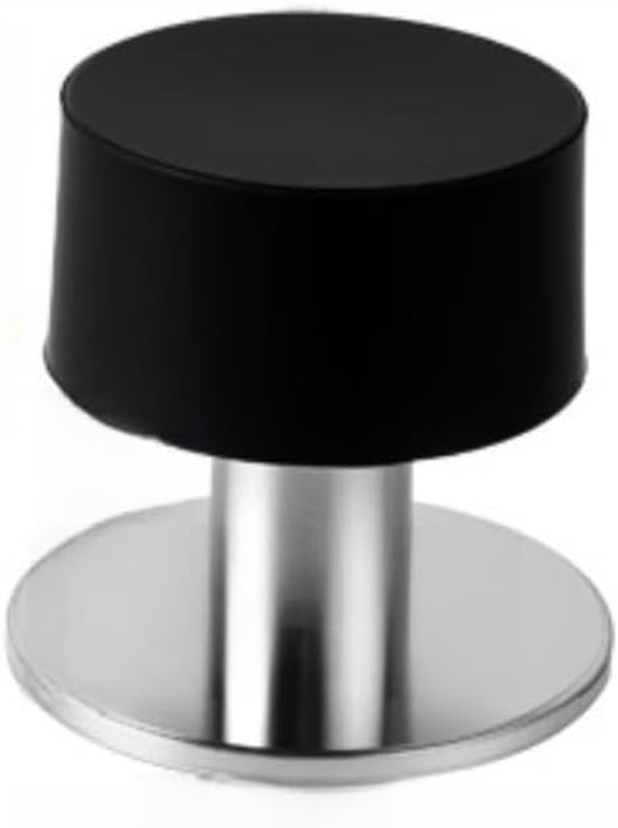 Deurstopper Roestvrij Staal - Deurvanger Muurbevestiging - Deuren Dempen - Anti-Impact Bumper - 40mm - Geborsteld Zilver