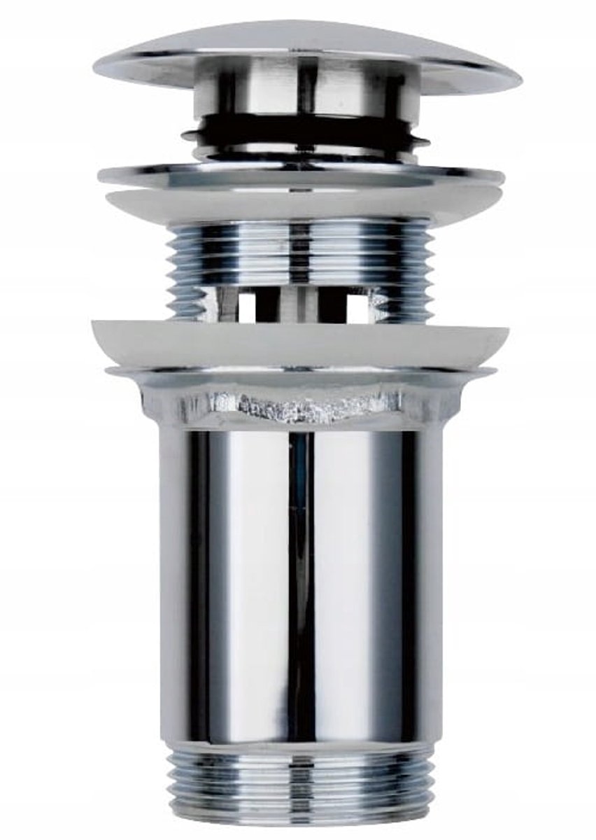 Tycner - Klik-Klak Gootsteenstop - Chroom - Lange Buis - 66 mm