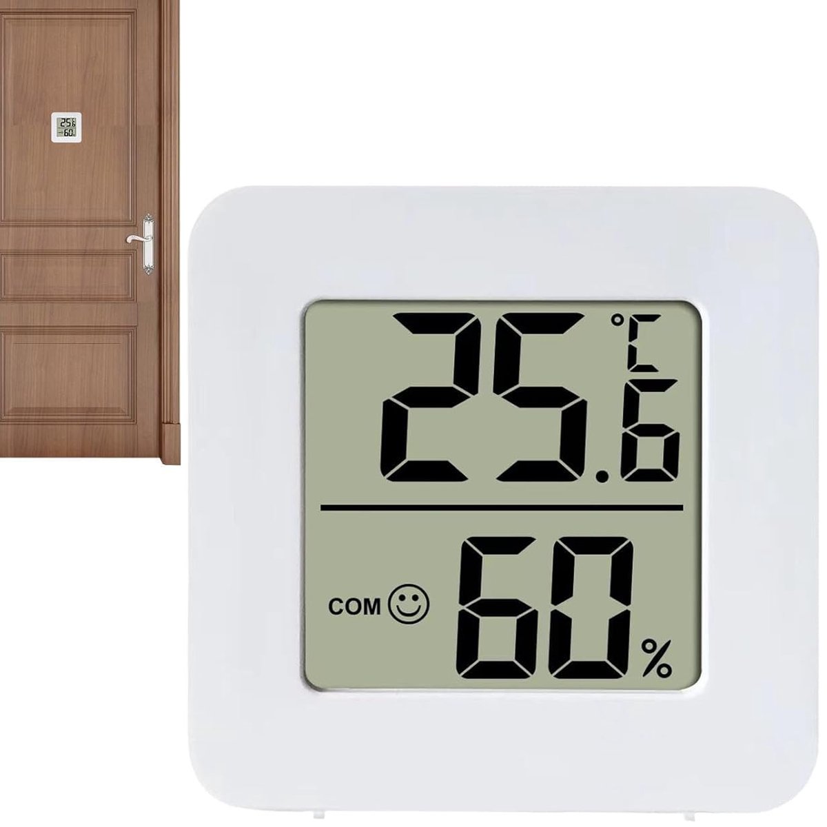 Digitale Monitor - Klimaatmeter Hygrometer - Binnenklimaat Meten - Comfortindicator Weergave - Compact Ontwerp - Meerkleurig