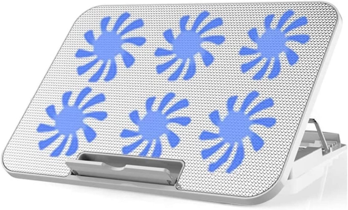 Laptop Koeler - Koelpad Notebook - Oververhitting Voorkomen - 6 Krachtige Ventilatoren - 12-17.2 Inch - Wit