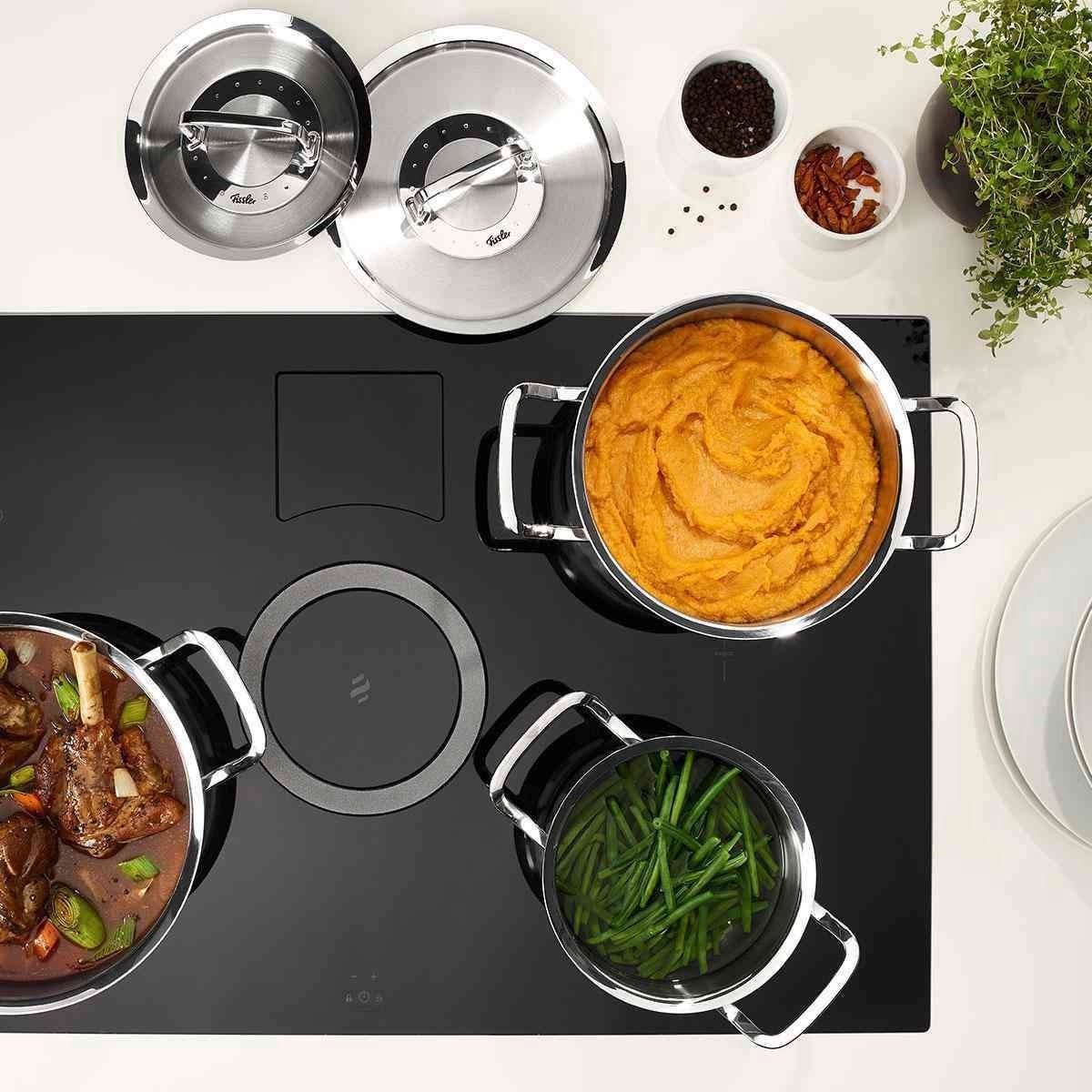 Fissler Original-Profi Collection 2022 Pannenset met Steelpan en RVS Deksels, 5-delig
