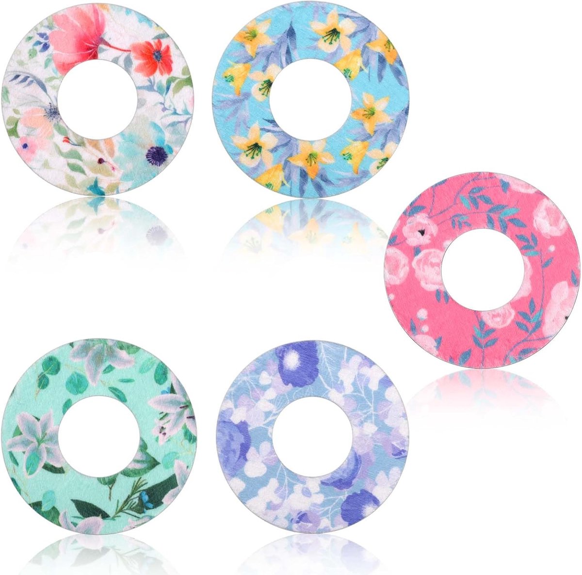 Sensorcovers voor Libre 1/2 - 25 stuks - Waterdicht bloemenpatroon - Zelfklevende stickers voor bloedsuikermonitor - ShopVlot