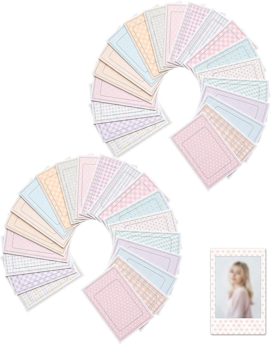Fotostickers 40 vellen - gekleurde randstickers - unieke patronen - ideaal voor fotolijsten - ShopVlot