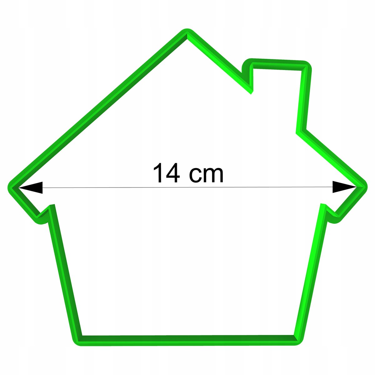 XXL Kerstkoekjesvorm Huisje 14cm - Perfect voor Kerstkoekjes