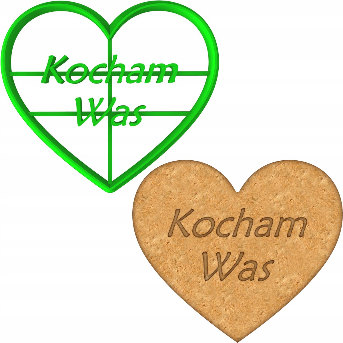Koekjesvorm Hart 'Ik Hou Van Jou' voor Oma & Opa - 8cm