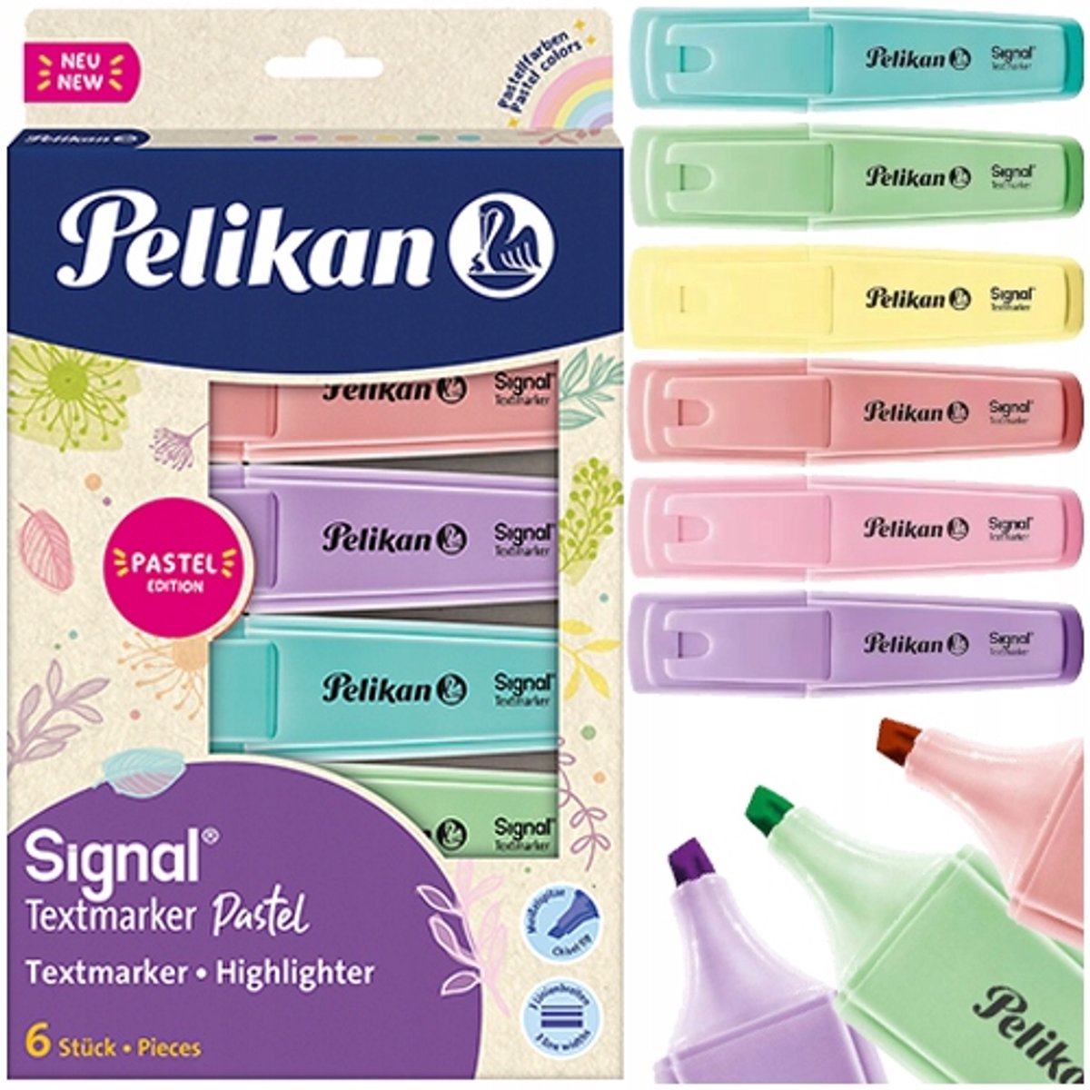 Pelikan Signal Pastel Markers - 6 Kleuren
