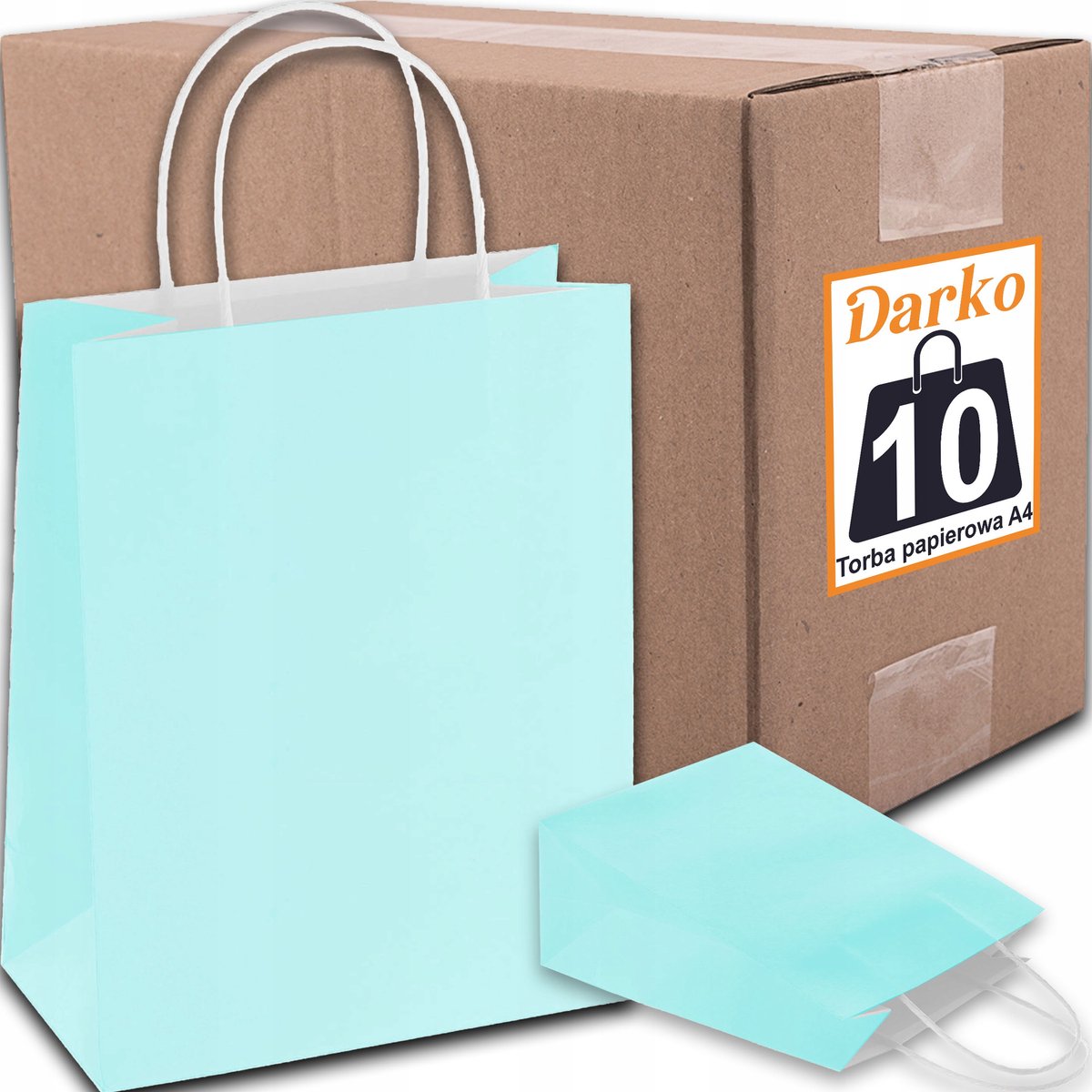 Groene Pastel A4 papieren cadeauzakjes - 10 stuks