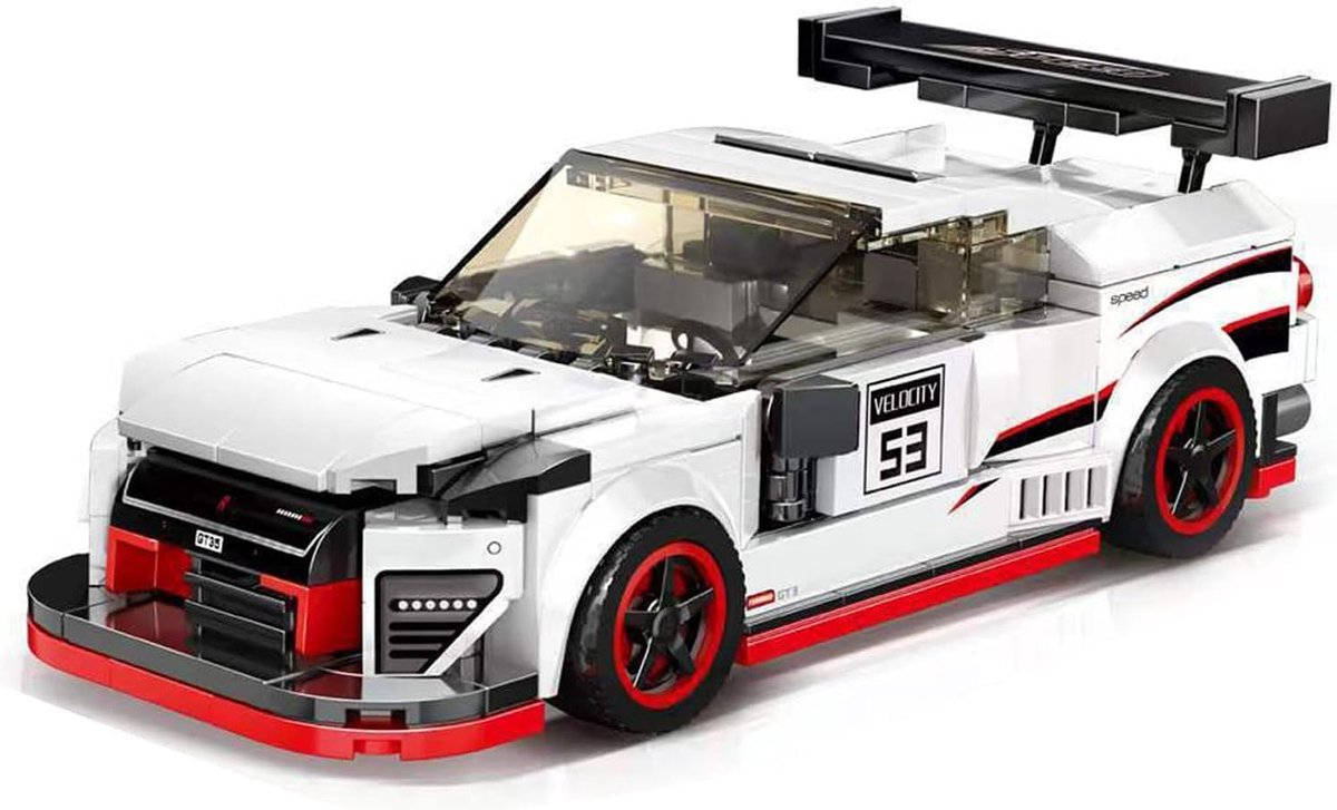 Bouwpakket van 326 onderdelen voor raceauto's, om supersportwagenmodellen in elkaar te zetten, als tafelspeelgoed, als - ShopVlot