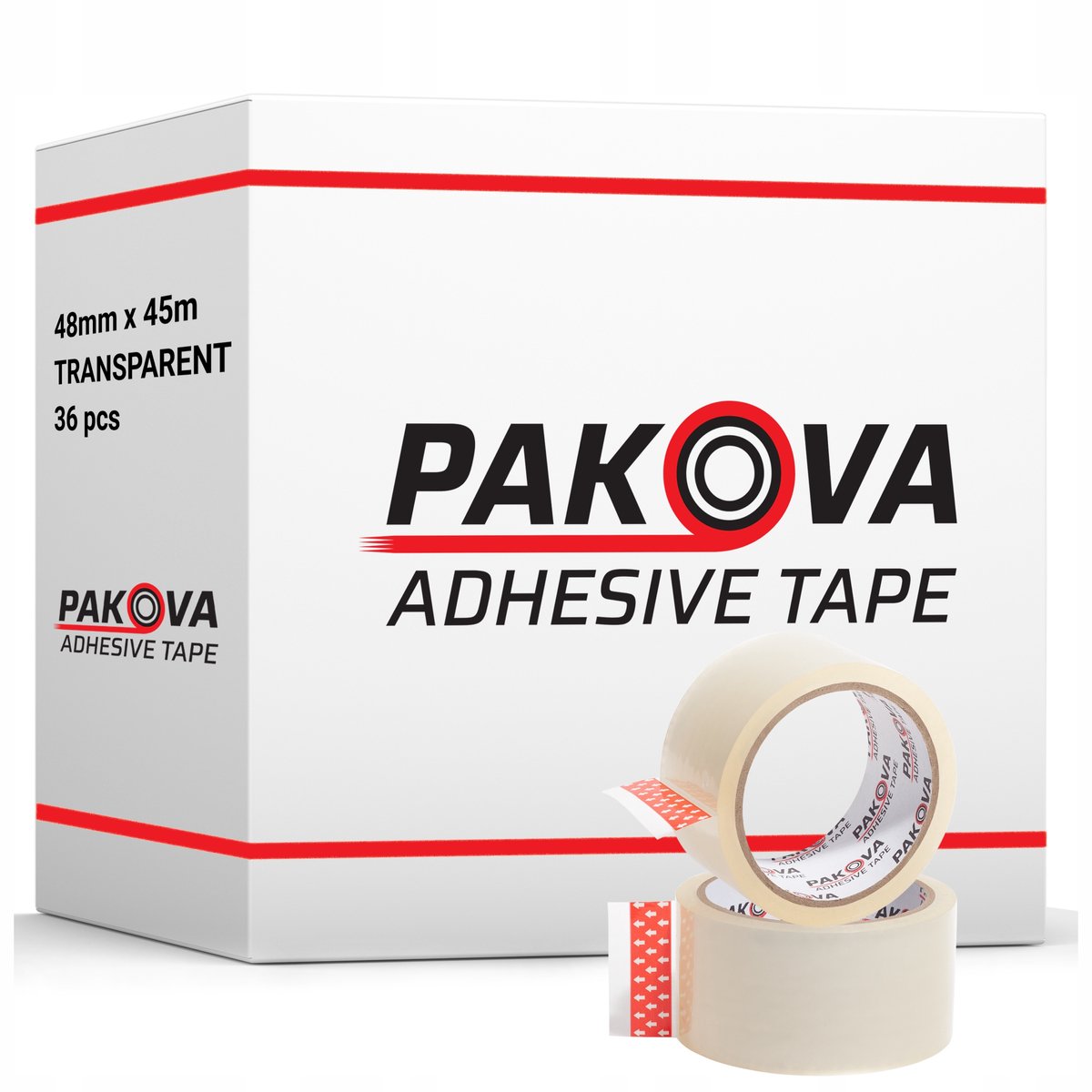 Pakova Transparante Verpakkingstape 36 stuks - 48mm x 45m
