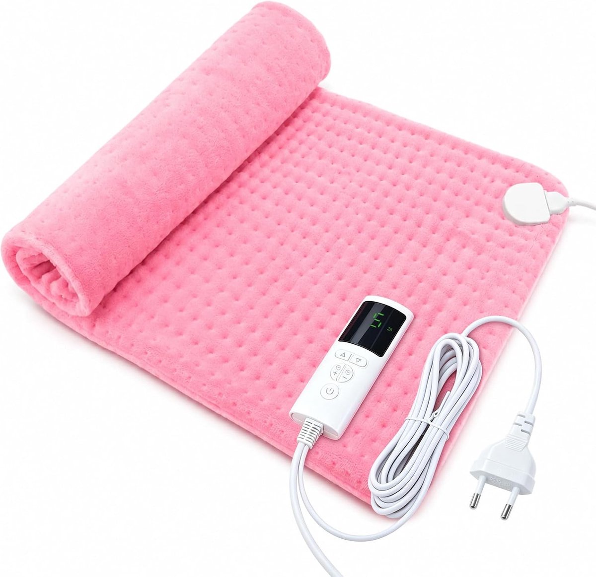 Elektrisch Warmtekussen - Roze - 43 x 84 cm - Dubbelzijdig Flanel - Voor Volledige Lichaamstherapie