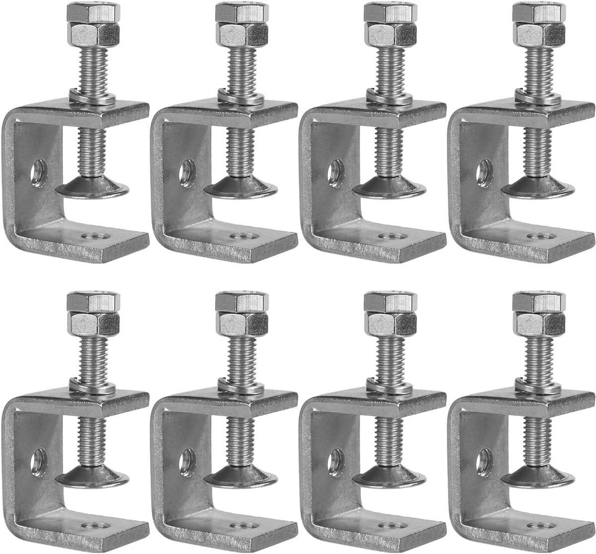 8pcs C Clamps, 30 mm, 304 Stainless Steel Clamps, Small C Clamps, Adjustment Range 0-25 mm, Stainless Steel Welding - ShopVlot