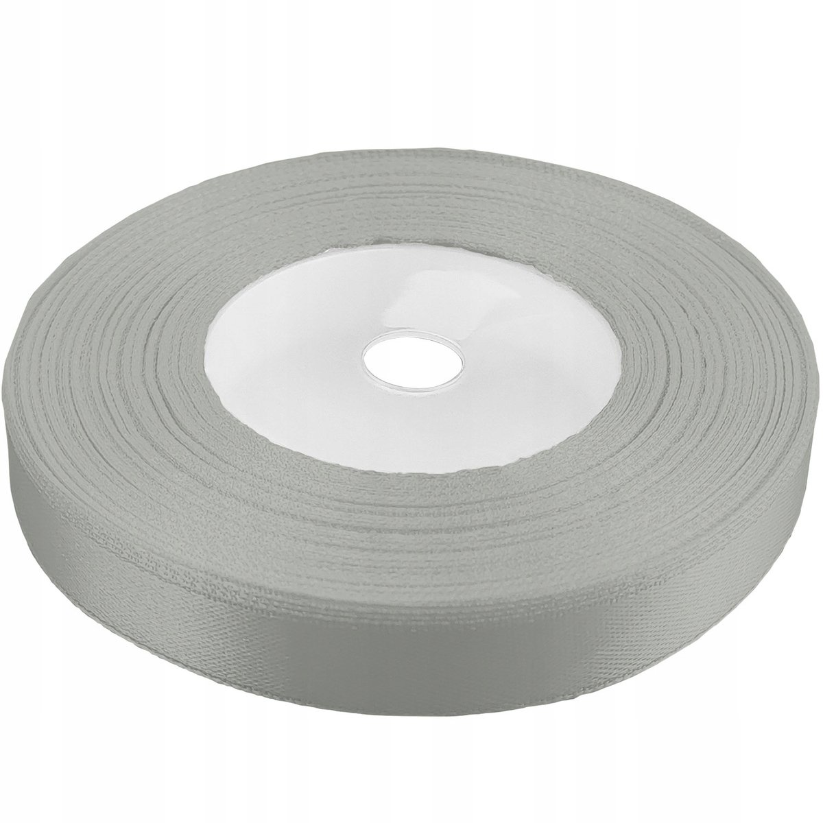 Satijnen Lint Donker Zilver 12mm - 32m Rol