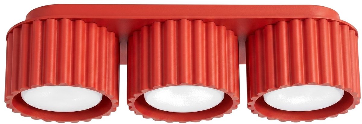 Sollux Lighting Plafondlamp AURA - Gx53 - rood - aluminium - 32.5x10x8cm