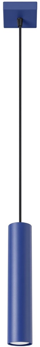 Sollux Lighting Hanglamp Lagos - GU10 - ultramarijn - staal - 8x8x100cm