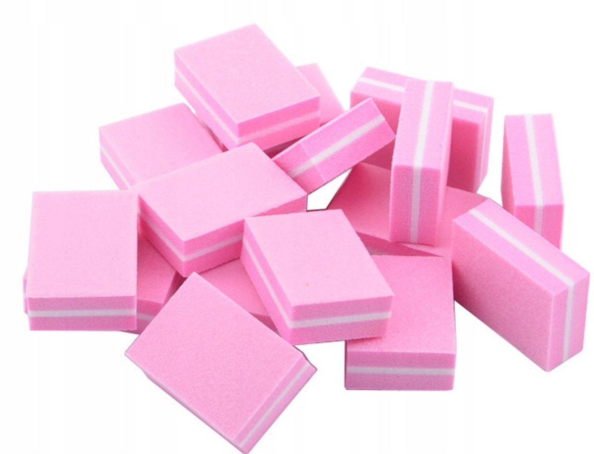 Mini Polijstblokjes Nagels Manicure Pedicure 100/180 - Set van 10