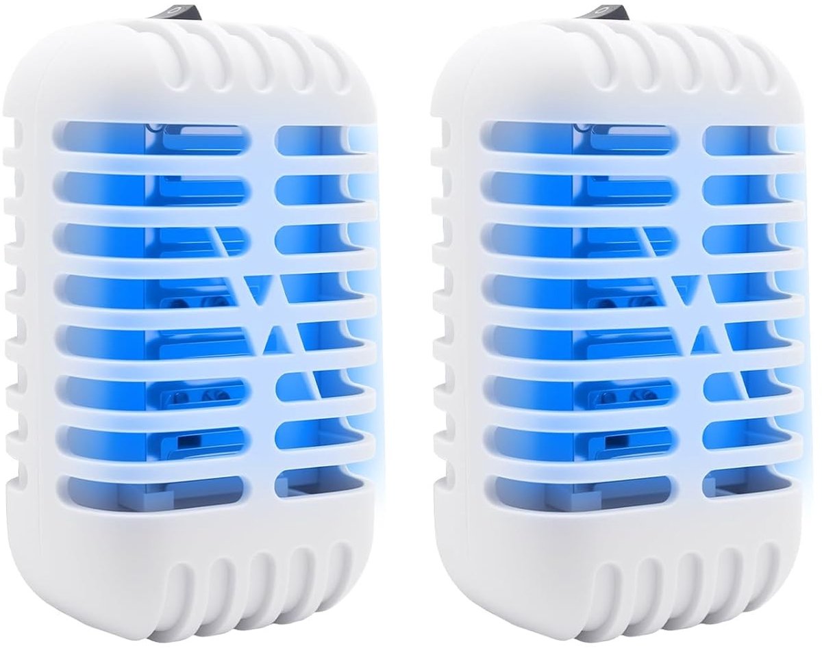 Elektrische Muggenval - Wit - Insectenverdelger met UV-Licht - Kindvriendelijk en Eenvoudig te Reinigen - Voor Binnen en Buiten